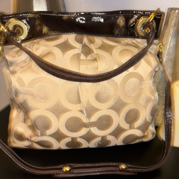 Coach Tan and Brown with Gold Hardware, Two Way, Shoulder Bag - Picture 10 of 10